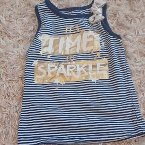 Epic Threads Navy and Gold Striped Tank Top